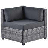 7 Piece Rattan Sectional Seating Group with Cushions, Outdoor Rattan Sofa NEW!