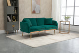 COOLMORE  Velvet  Sofa , Accent sofa .loveseat sofa with rose gold metal feet  and  Teal  Velvet