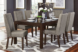 Contemporary Dark Brown 7pc Dining set