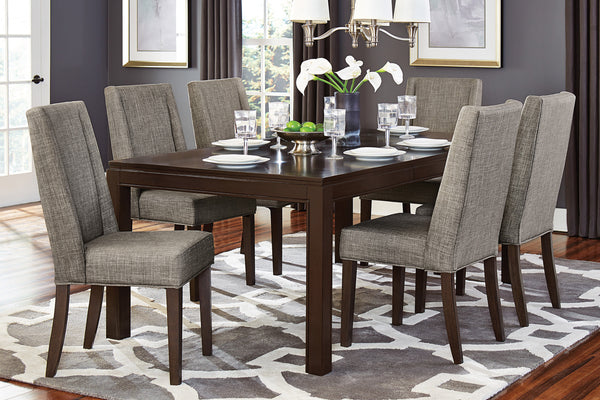 Contemporary Dark Brown 7pc Dining set