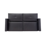 Black Folding Flat folding Sofa Bed with Storage Box