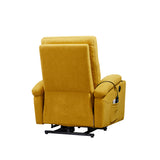 Liyasi Electric Power Lift Recliner Chair Sofa with Massage and Heat for Elderly, 3 Positions, 2 Side Pockets and Cup Holders, USB Ports, High-end quality fabric