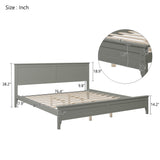 King Grey Solid Wood 3 Piece set