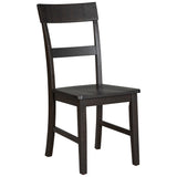 Retro Industrial Style 7-Piece Dining Table Set Extendable Table with 18” Leaf and Six Wood Chairs