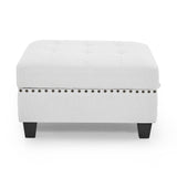 U shape Modular Sectional Sofa，DIY Combination，includes Seven Single Chair， Four Corner and One Ottoman，Ivory