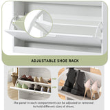 Slim Entryway Organizer with 2 Flip Drawers