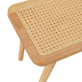 Solid wood bench, dining room dining chair, simple solid wood bedroom chair, bed end stool, living room, cane weaving shoe stool, suitable for dining room, living room, porch