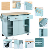 Kitchen Island Cart Mint Green