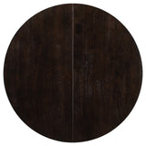 Round Extendable Dining Table with 16" Leaf Wood Kitchen Table