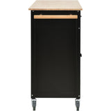 Black Kitchen Island Cart
