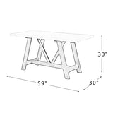 Oak 59" Dining Table