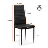 Black Dining chair set for 4
