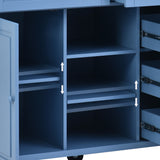 kitchen cart with Rubber wood desktop rolling mobile kitchen island with storage