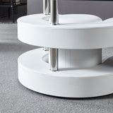 3 Pieces Coffee Table Set. Thick Tempered Glass Table and 2 Leather Stools
