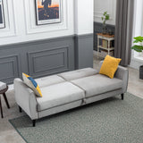 Grey Modern flat  Sofa Bed with Storage Box for Compact Living Space