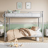 Metal Bunk Bed Twin Over Twin - No Box Spring Needed