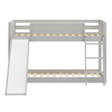 Bunk Bed Twin Over Twin with Slide & Ladder
