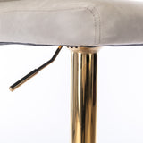 Swivel Barstools Adjustable Seat Height, Modern PU Upholstered Bar Stools