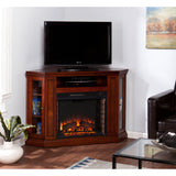 Claremont Convertible Media Electric Fireplace - Brown Maho