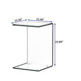 Whole Tempered Glass Coffee Table Clear End Table Transparent  Side Table for Room