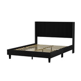 Queen Size Tufted Upholstered Bed Frame Low Profile Velvet