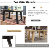 Wood Dining Table Kitchen Furniture Rectangular Table, Seats up to 6