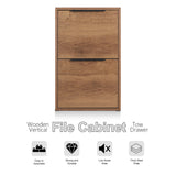 WOOD FILE CABINET 2 DRAWERS