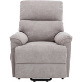 Power Lift Chair with Massage and Heating Function Soft Fabric Upholstery Recliner for Living Room,Light Gray