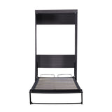 Twin Size Murphy Bed with Wardrobe and Drawers, Storage Bed