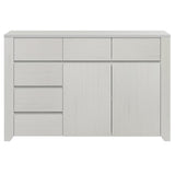Simple Style Manufacture Wood Dresser with Wood Grain Sticker Surfaces Six Drawers and Two Level Cabinet Large Storage Space for Living Room Bedroom Guest Room Children’s Room, Stone Gray