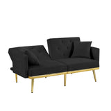 BLACK VELVET SOFA BED