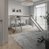 Bunk Bed Twin Over Twin with Slide & Ladder