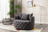 Coolmore Modern swivel accent chair  barrel chair  for hotel living room / Modern  leisure chair  Grey