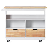 Kitchen Island Cart With 2 Drawers