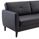 Black Folding Flat folding Sofa Bed with Storage Box