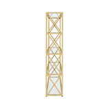 Milavera Bookshelf in Gold & Clear Glass