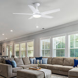 YUHAO 48 In Intergrated LED Ceiling Fan with White ABS Blade
