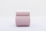 S-shape Velvet Fabric Ottoman Makeup Stool Footstool,Light Pink