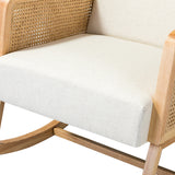 Trachin Rocking Chair with Rattan Arms