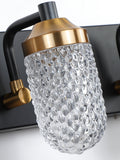 5-Lights Crystal Vanity Lights for Bathroom Lighting Fixture Black Gold Vintage Vanity Light LED Bathroom Wall Light Fixture