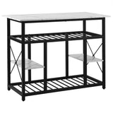 Faux Marble top Kitchen Island
