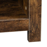 Living room TV stand furniture with 6 storage compartments and 1 shelf cabinet, high-quality particle board