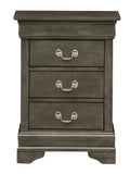 Glory Furniture Louis Phillipe G3105-3N 3 Drawer Nightstand , Gray