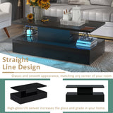 Coffee Table Cocktail Table Modern Industrial Design with LED lighting