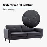 Black Folding Flat folding Sofa Bed with Storage Box