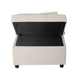 Folding Ottoman, Sofa Bed, Chair（Beige）