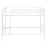 Twin Over Twin Metal Bunk Bed,Divided into Two Beds