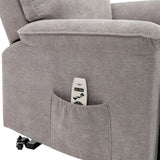 Power Lift Chair with Massage and Heating Function Soft Fabric Upholstery Recliner for Living Room,Light Gray