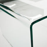 Glass Coffee Table, Tempered Clear Glass Coffee Table for Living Room