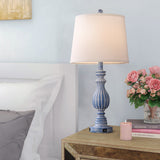 26" Bedside Nightstand Lamp with Dual USB Ports(Set of 2）